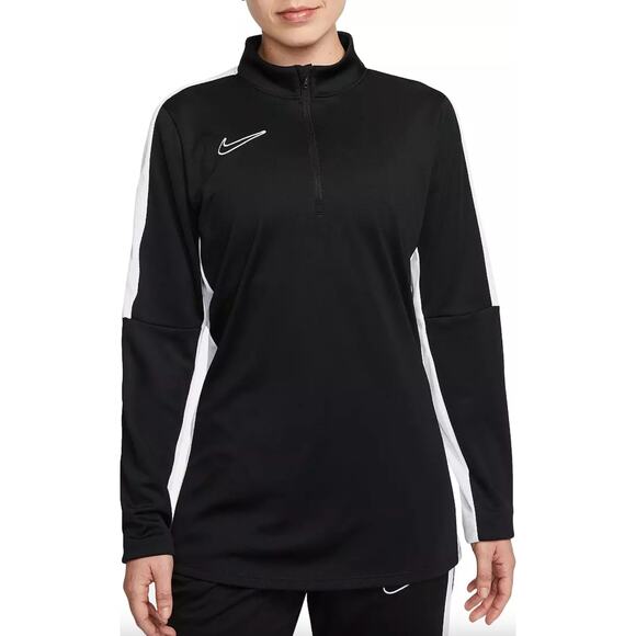 Nike Dri-Fit Academy Drill Soccer Top 1/4 Zip Pullover Womens Medium Gray White - Picture 1 of 6